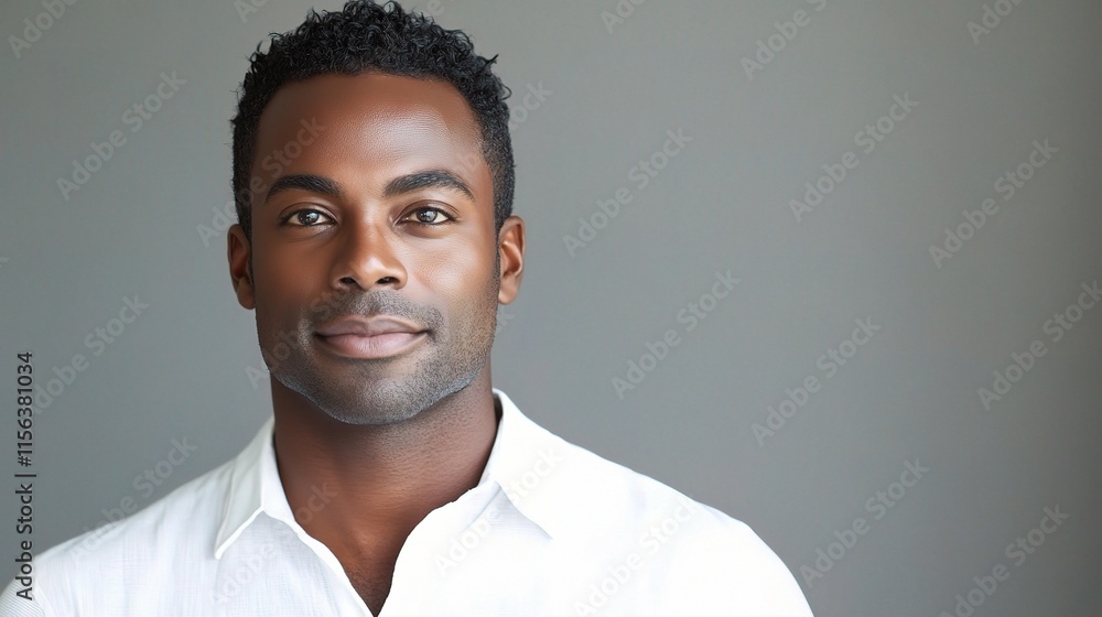 Obraz premium Professional Studio Portrait of a Confident African American Man