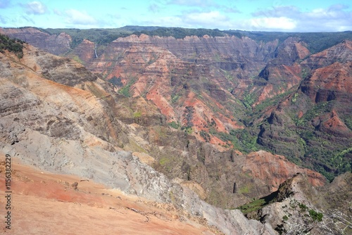 Strata at Waimea Canyon, Kauai, Hawaii photo