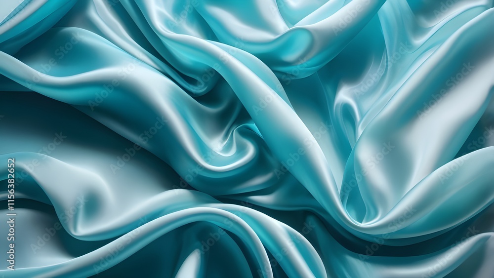 Abstract Ribbons Wallpaper Modern Blue Design with Wavy Layers Generative AI Abstract Ribbons Wallpaper Modern Blue Design with Wavy Layers Generative AI