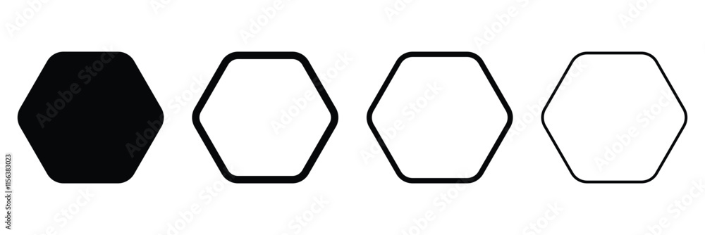 Hexagon vector icon. Outline Filled Vector Sign . . isolated transparent . arrows . data exchange . digitization . technology . black and white outline and filled version . EPS 20 . Hexagon vector icon. Outline Filled Vector Sign . . isolated transparent . arrows . data exchange . digitization . technology . black and white outline and filled version . EPS 20 .