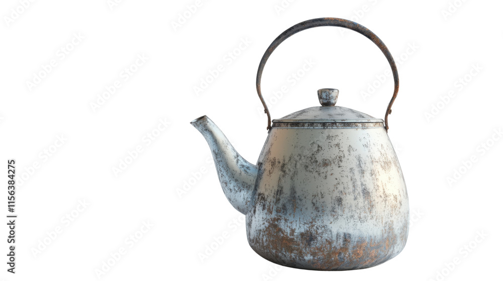 Metal teapot, transparent background Metal teapot, transparent background