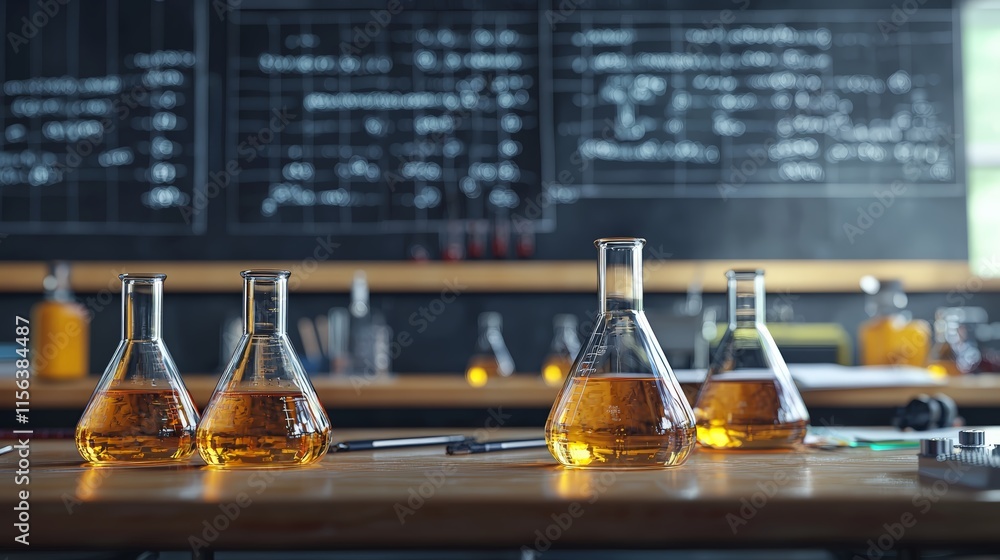 Science lab studio, modern equipment and detailed workspace