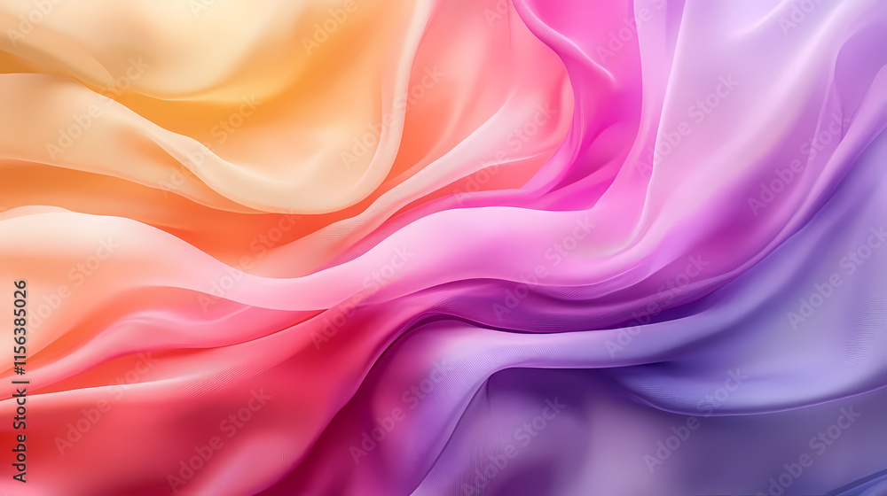 Obraz premium Silken hues the art of fluid gradients. Silken. Illustration
