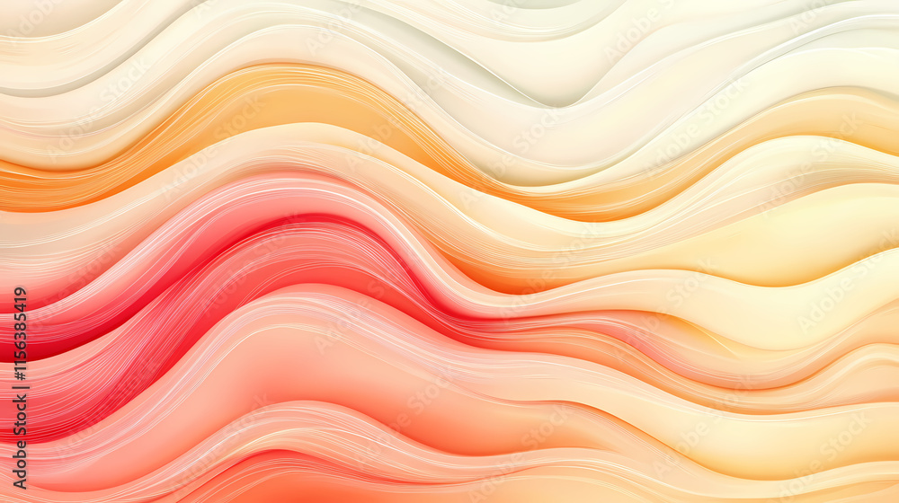 Fototapeta premium Silken transitions smooth gradient waves. Silken. Illustration