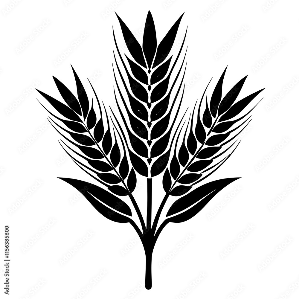 Fototapeta premium Golden harvest. Golden harvest white background.