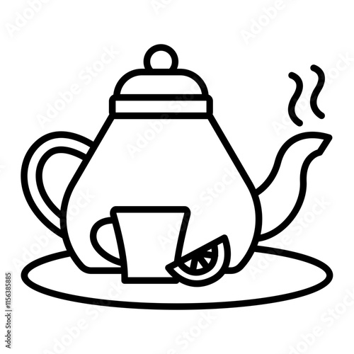 Teapot outline icon