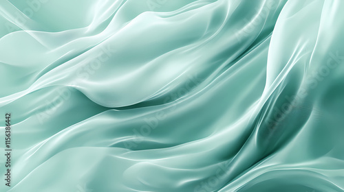 Softly rippling teal water surface with subtle abstract silken waves, peaceful, waves. Silken. Illustration