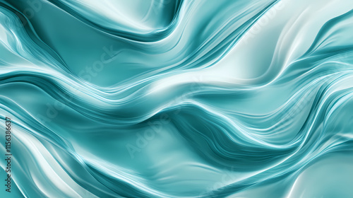 Softly rippling teal water surface with subtle abstract silken waves, peaceful, waves. Silken. Illustration