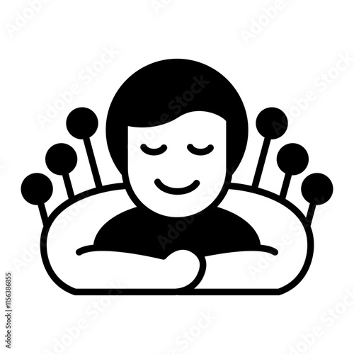 Acupuncture black icon