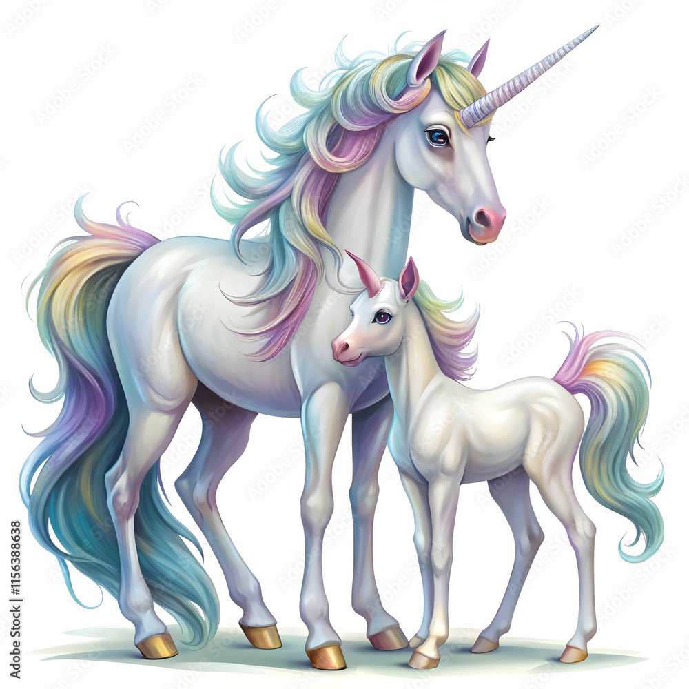Naklejka premium The Enchanted Unicorn: