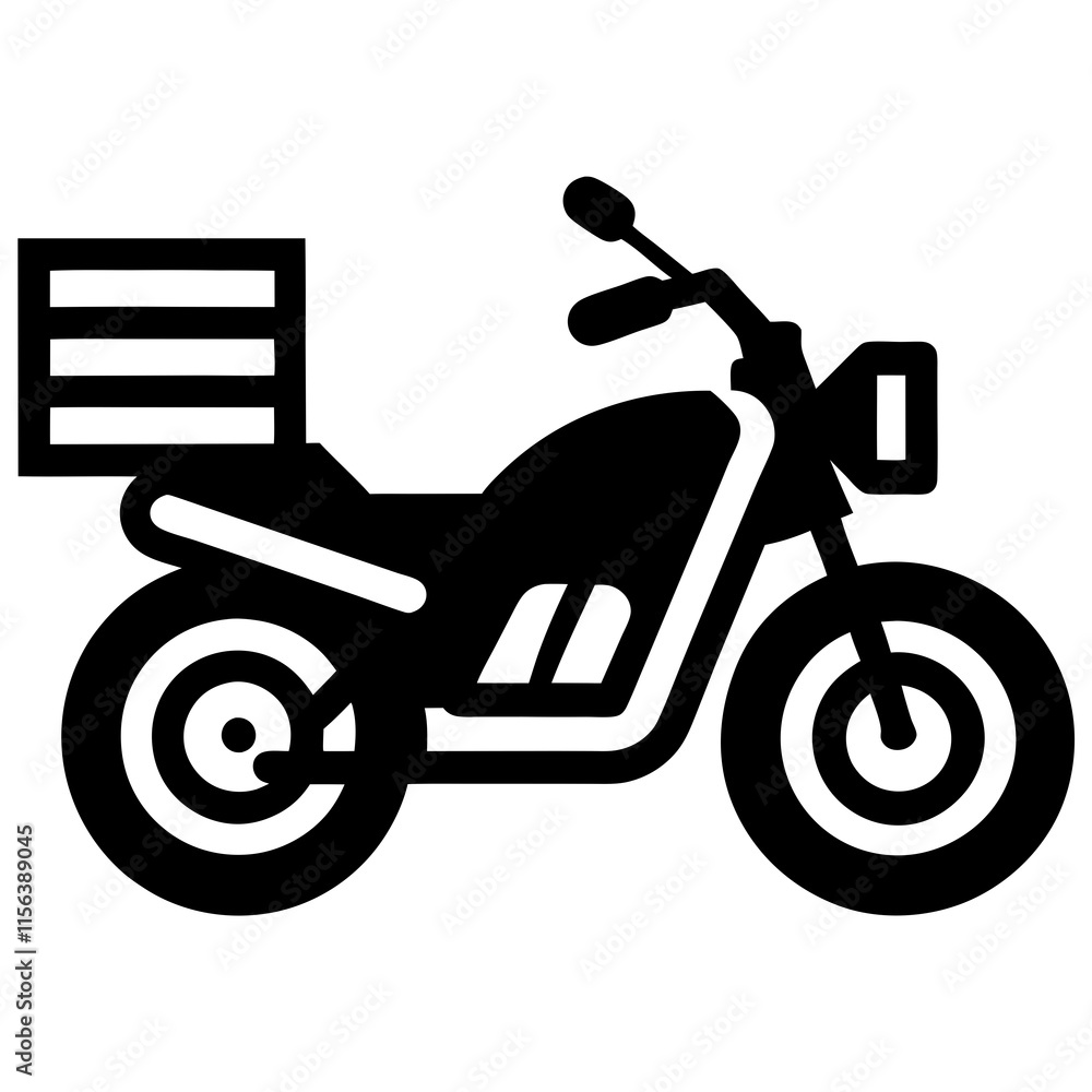 Obraz premium Express delivery motorcycle icon