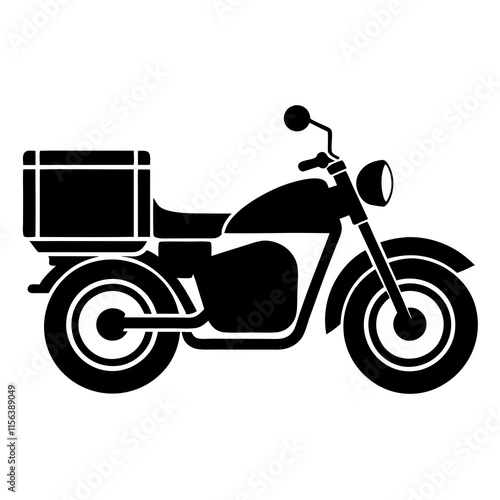 Express delivery motorcycle icon