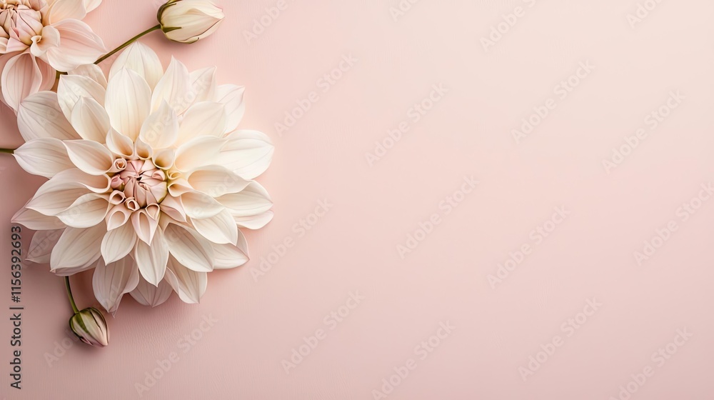Pastel floral concept. Delicate blooms with soft pink background, perfect for seasonal decor or invitations. Pastel floral concept. Delicate blooms with soft pink background, perfect for seasonal decor or invitations.