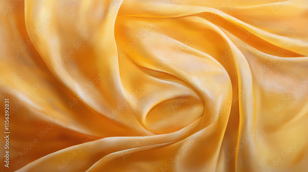 Illustration of golden satin fabric with luxurious folds creating an abstract background. Silken. Illustration Illustration of golden satin fabric with luxurious folds creating an abstract background. Silken. Illustration
