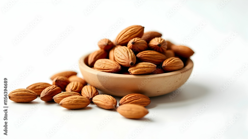 A bowl brimming with crunchy almonds, a healthy and delicious snack. Perfect for boosting energy and maintaining a balanced diet! A bowl brimming with crunchy almonds, a healthy and delicious snack. Perfect for boosting energy and maintaining a balanced diet!