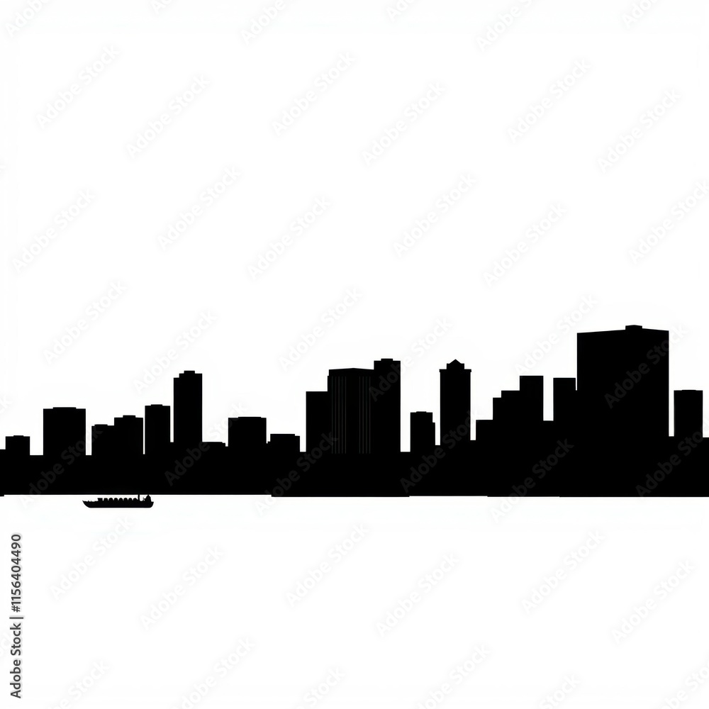 Naklejka premium Honolulu skyline minimal. skyline silhouette. cityscape illustration architecture city 