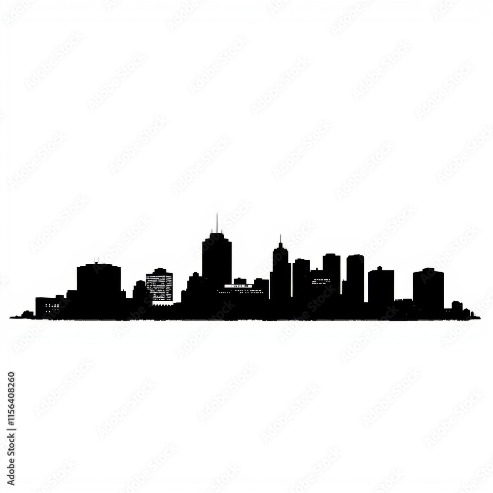 Naklejka premium Baltimore maryland city skyline color pencil style sketch cityscape illustration architecture city isolated on white background. skyline silhouette. cityscape illustration architecture city