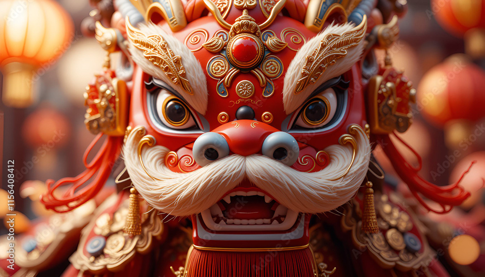 Fototapeta premium A chinese new year 2025.bokeh background