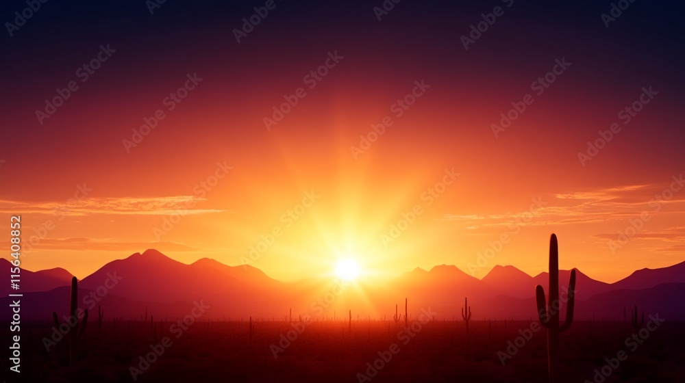 A desert landscape with a large mountain range in the background A desert landscape with a large mountain range in the background