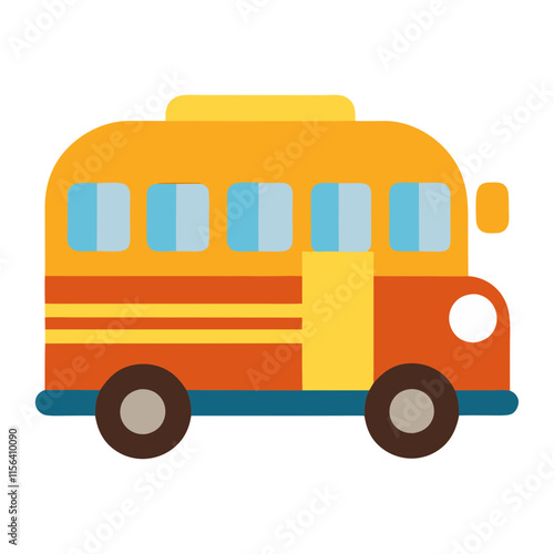 school bus icon design