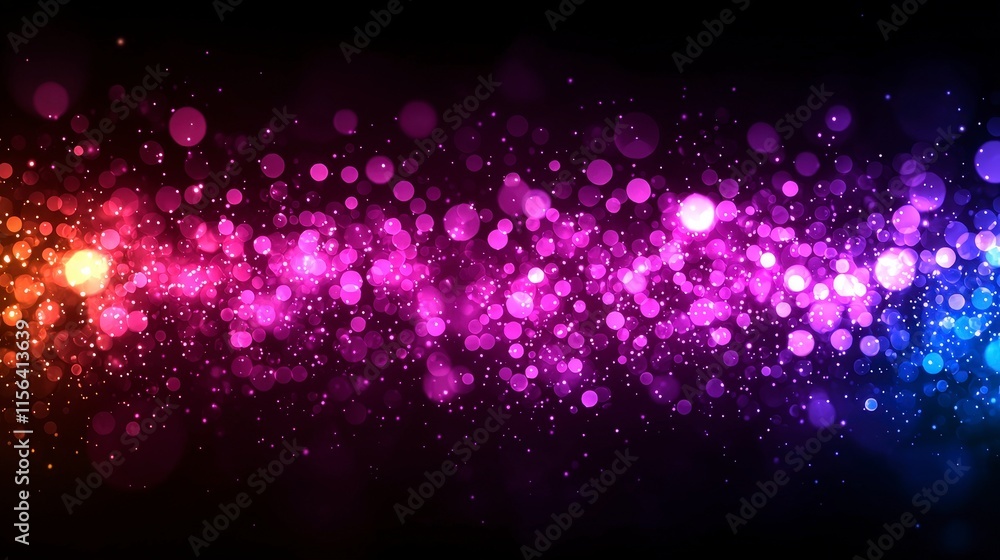 Obraz premium Abstract Rainbow Bokeh Background Colorful Lights Glowing Sparkle Soft Focus