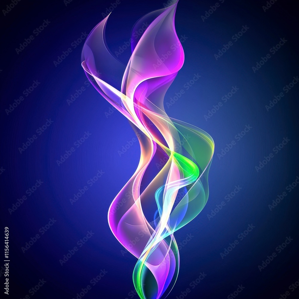 Abstract Hologram Waves Futuristic Glowing Colorful Design Abstract Hologram Waves Futuristic Glowing Colorful Design