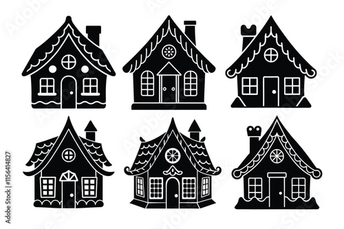 gingerbread house vector illustration on eps 10 file 