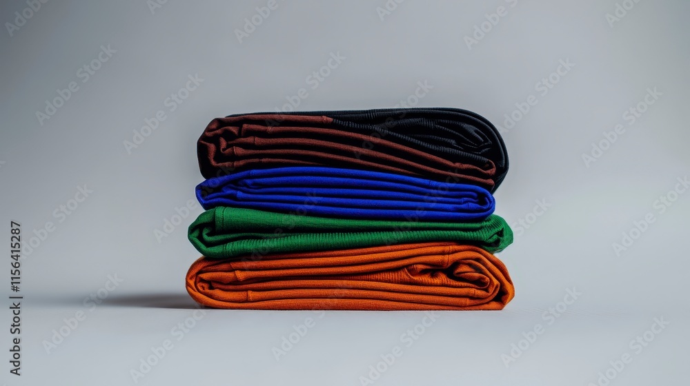 Stack of Folded Colorful T shirts Apparel Clothing Fashion Style Textile Fabric Des Stack of Folded Colorful T shirts Apparel Clothing Fashion Style Textile Fabric Des