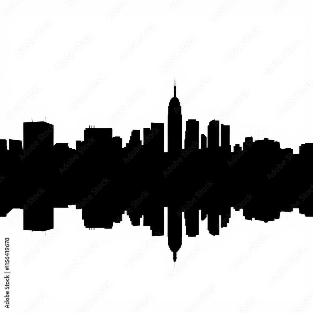 Silhouette of a city skyline in black. skyline silhouette. cityscape illustration architecture city Silhouette of a city skyline in black. skyline silhouette. cityscape illustration architecture city