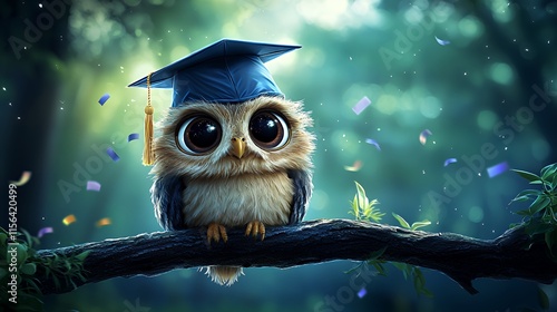 Adorable Graduate Owl: A Celebration of Wisdom and Achievement photo