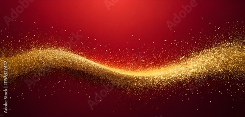 red gold background image, snow crystal, Christmas, festival, winter, texture, curve, banner, light photo