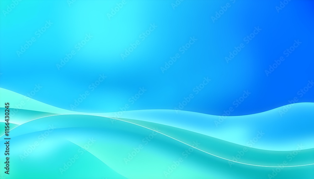 Abstract Blue and Green Waves Background Abstract Blue and Green Waves Background