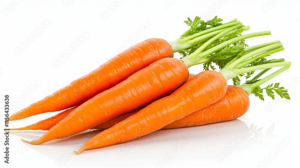 Fresh Carrots Isolated on White Background Fresh Carrots Isolated on White Background