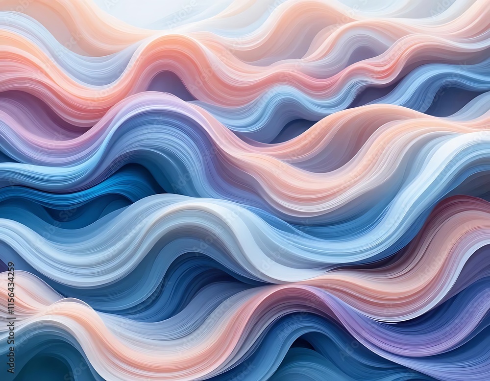 Abstract Pastel Waves Flowing Seamlessly Abstract Pastel Waves Flowing Seamlessly
