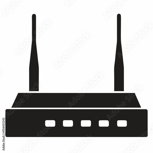 Router Silhouette Vector Art