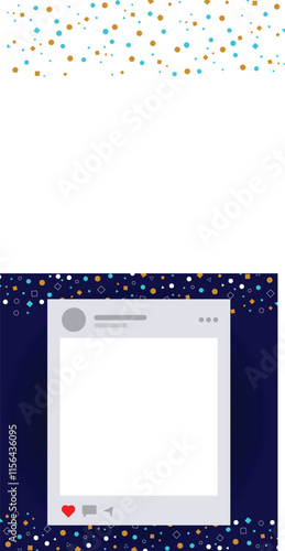Twibbon Empty Content and Decorative Party Design