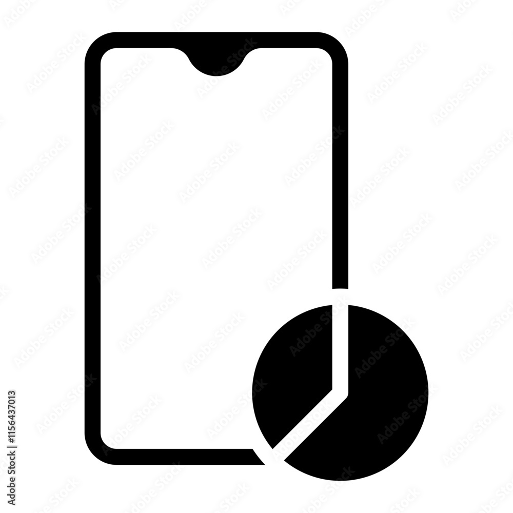 pie chart glyph icon pie chart glyph icon