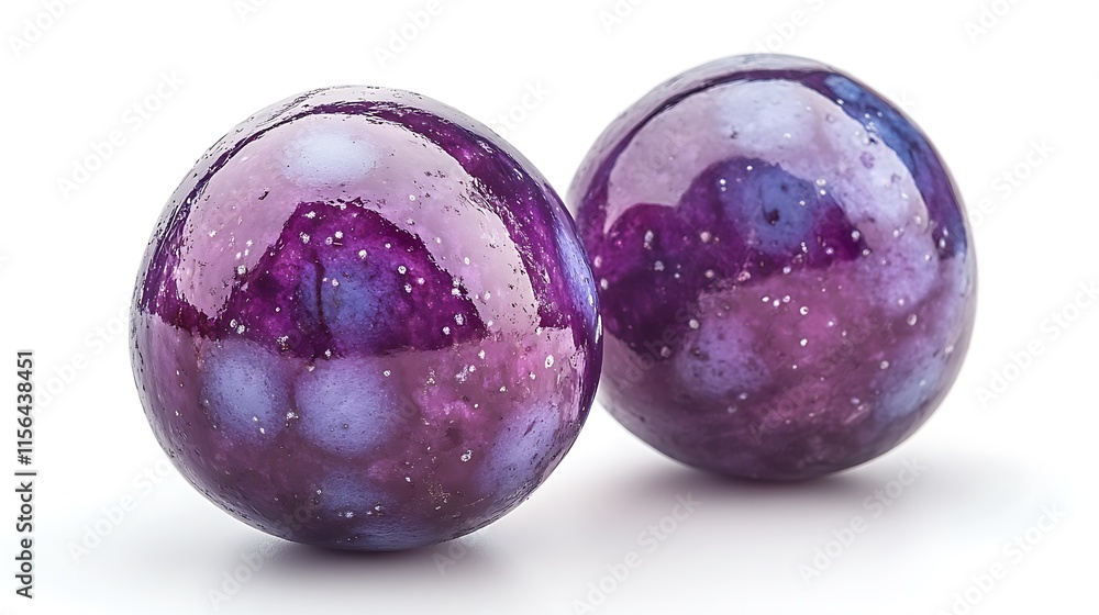 Obraz premium Beautiful purple marble orbs studio photography minimalist