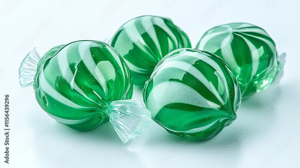 Delicious green swirl candy studio setting food photography sweetness Delicious green swirl candy studio setting food photography sweetness