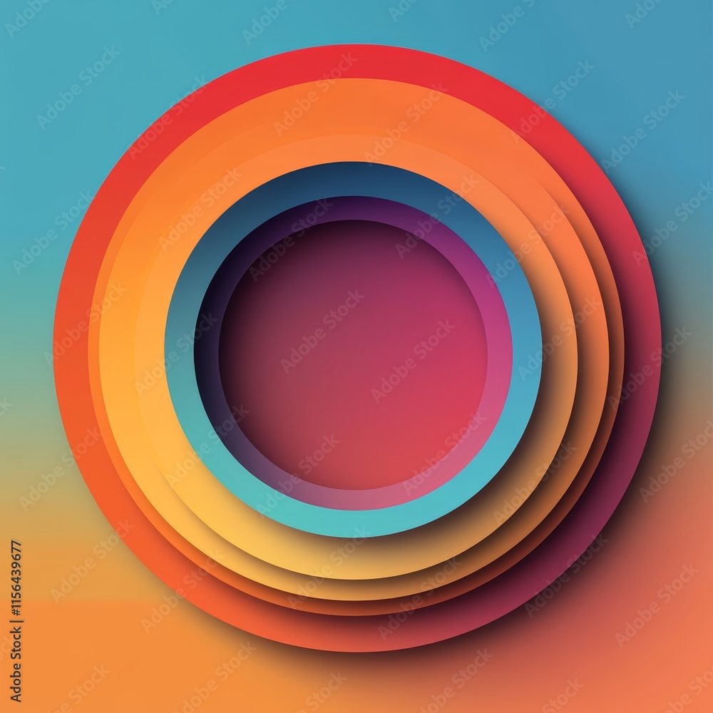 Colorful abstract design featuring concentric circles with gradient hues, creating a vibrant and modern visual effect. Colorful abstract design featuring concentric circles with gradient hues, creating a vibrant and modern visual effect.