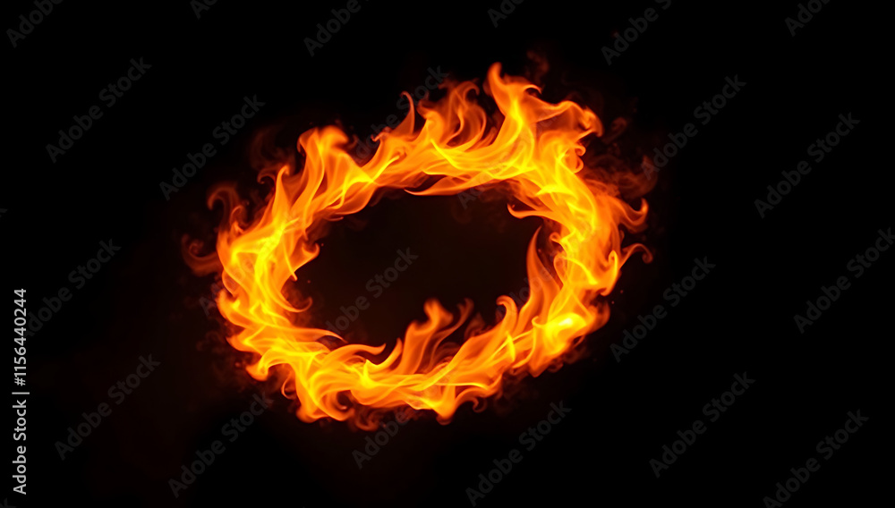 A glowing ring of fire effect with vibrant orange and yellow flames, surrounded by subtle smoke, all on a solid black background. Perfect for fiery compositions.
A glowing ring of fire effect with vibrant orange and yellow flames, surrounded by subtle smoke, all on a solid black background. Perfect for fiery compositions.