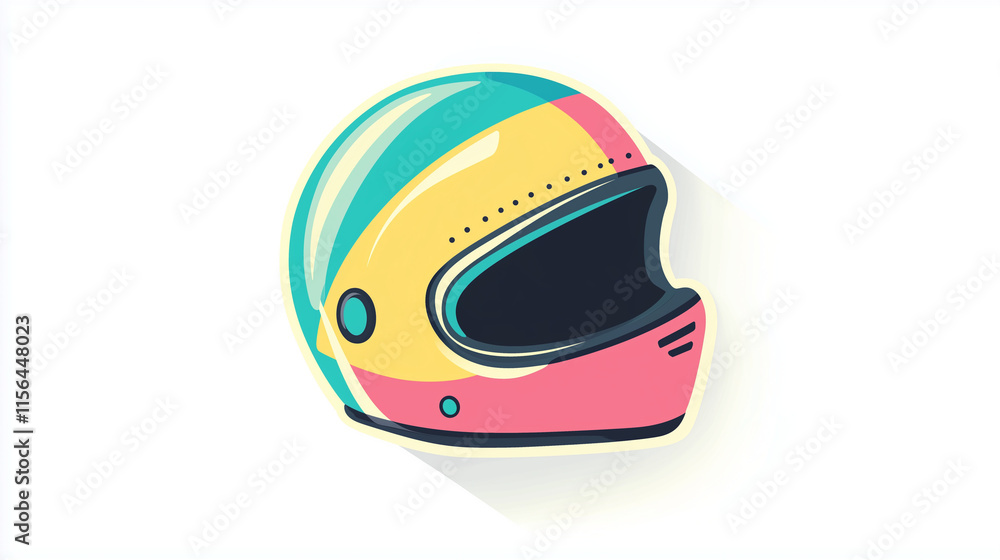 Fototapeta premium Isolated Helmet Icon