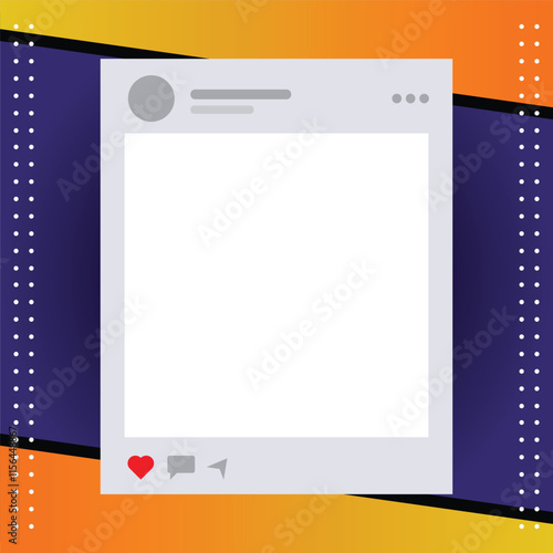 Abstract Twibbon Template with Colorful Gradient Background