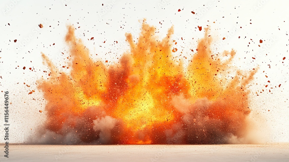 Isolated explosion bottom border against a clear backdrop Isolated explosion bottom border against a clear backdrop