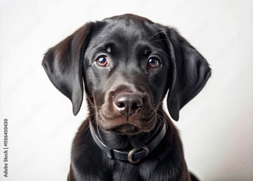 Black Lab Puppy Low Light Photography - Adorable Dog Portrait, Shiny Coat, Alert Eyes Black Lab Puppy Low Light Photography - Adorable Dog Portrait, Shiny Coat, Alert Eyes