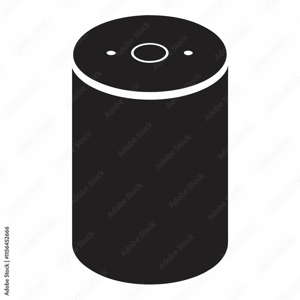 Smart Speaker Silhouette Vector Art Smart Speaker Silhouette Vector Art