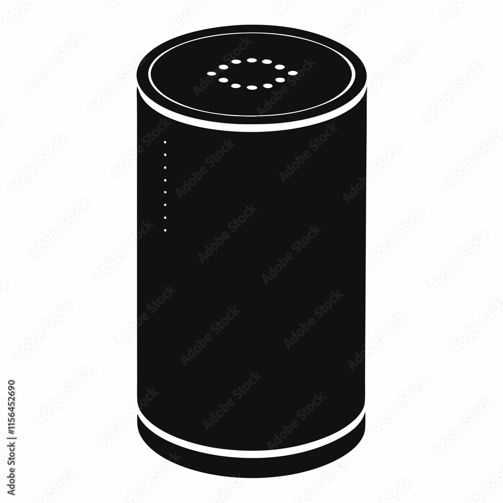 Smart Speaker Silhouette Vector Art Smart Speaker Silhouette Vector Art