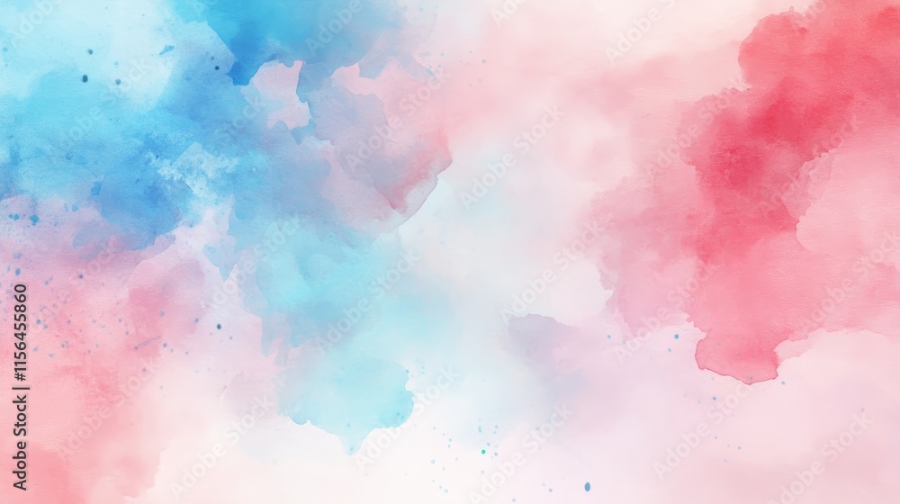 A vibrant abstract watercolor background featuring soft blue and pink tones, perfect for creative projects and artistic designs.