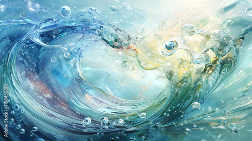 water splash in water