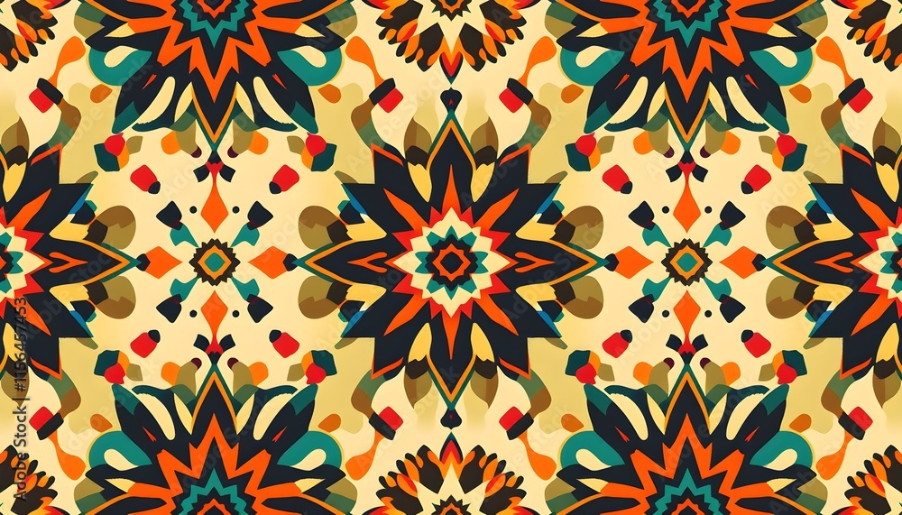 Vibrant Abstract Floral Pattern Design Vibrant Abstract Floral Pattern Design